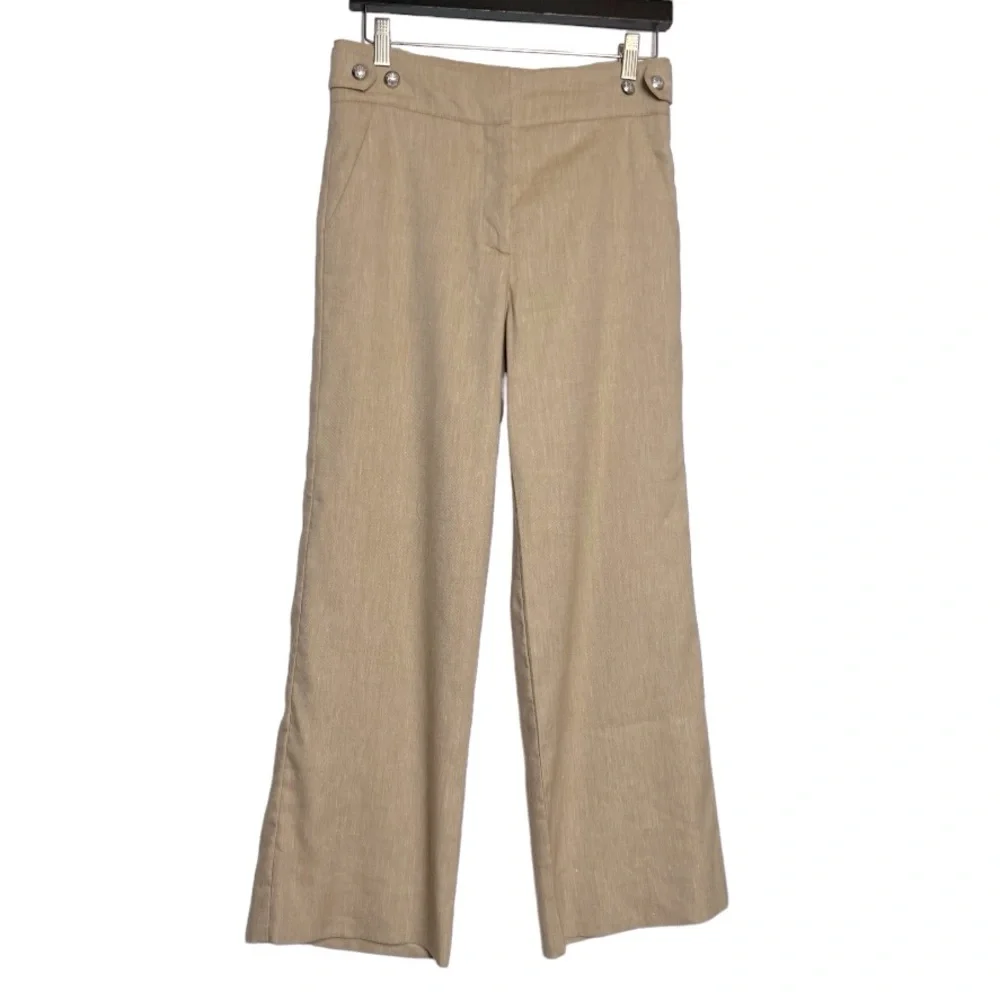 Veronica Beard Tan Wide Leg Pants - Picture 2 of 11